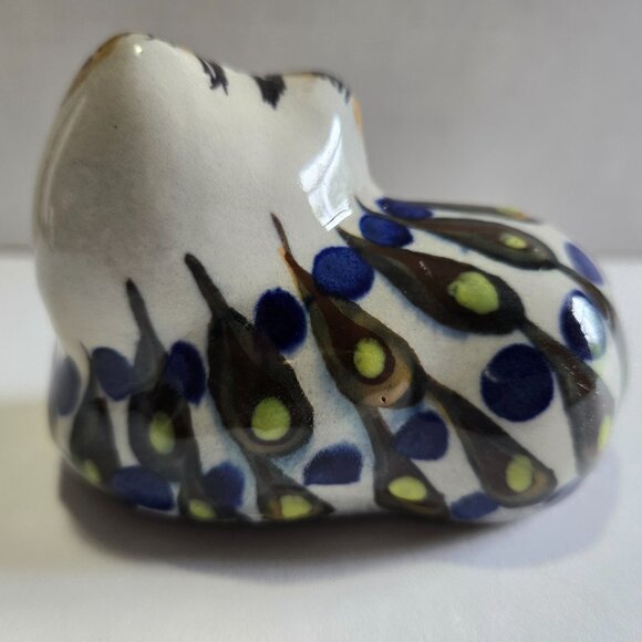 Handpainted Ceramic Folk Art Cat - Picture 3 of 7